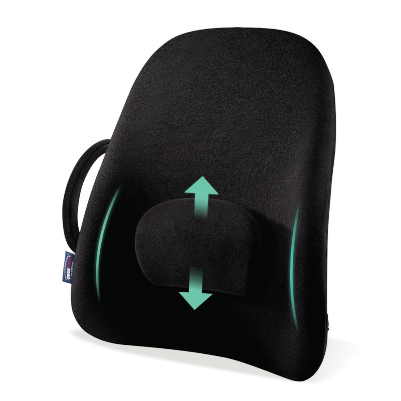 ObusForme Wideback Backrest Support - Wide Padded Seat Cushion and Lumbar Support Pillow, Portable Posture Support with Soft and Durable Foam - Image 1